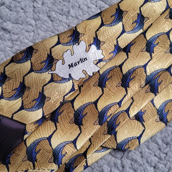 Nature Conservancy 3pc Silk Handmade Neckties Colorful Collection Fish Prints - Picture 4 of 6